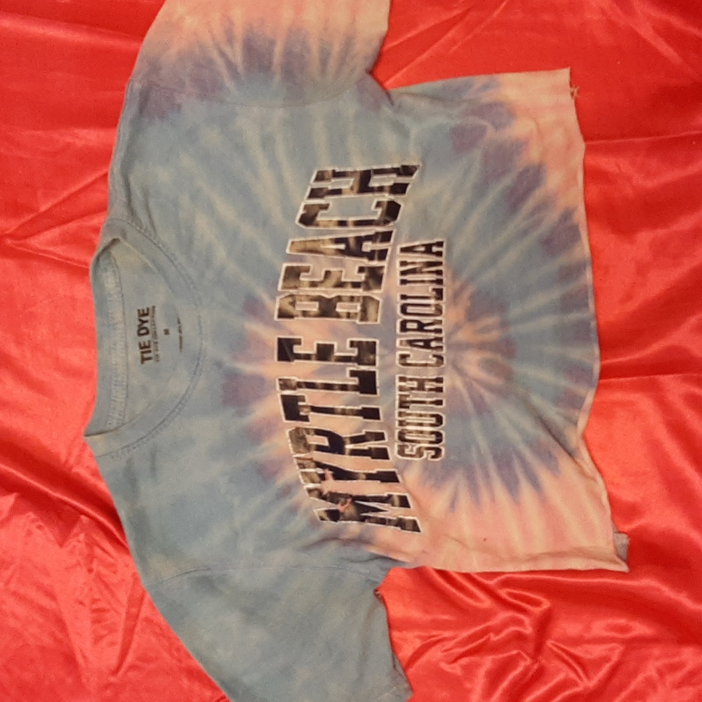 Tye die cropped tee shirt